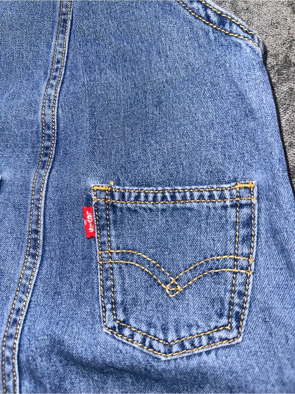 Levi's Kids Light Blue Denim Overalls with Front Pocket
